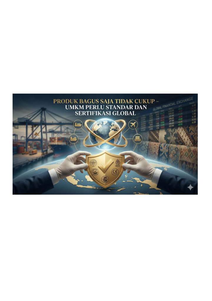 Produk Bagus Saja Tidak Cukup – UMKM Perlu Standar dan Sertifikasi&nbsp;Global